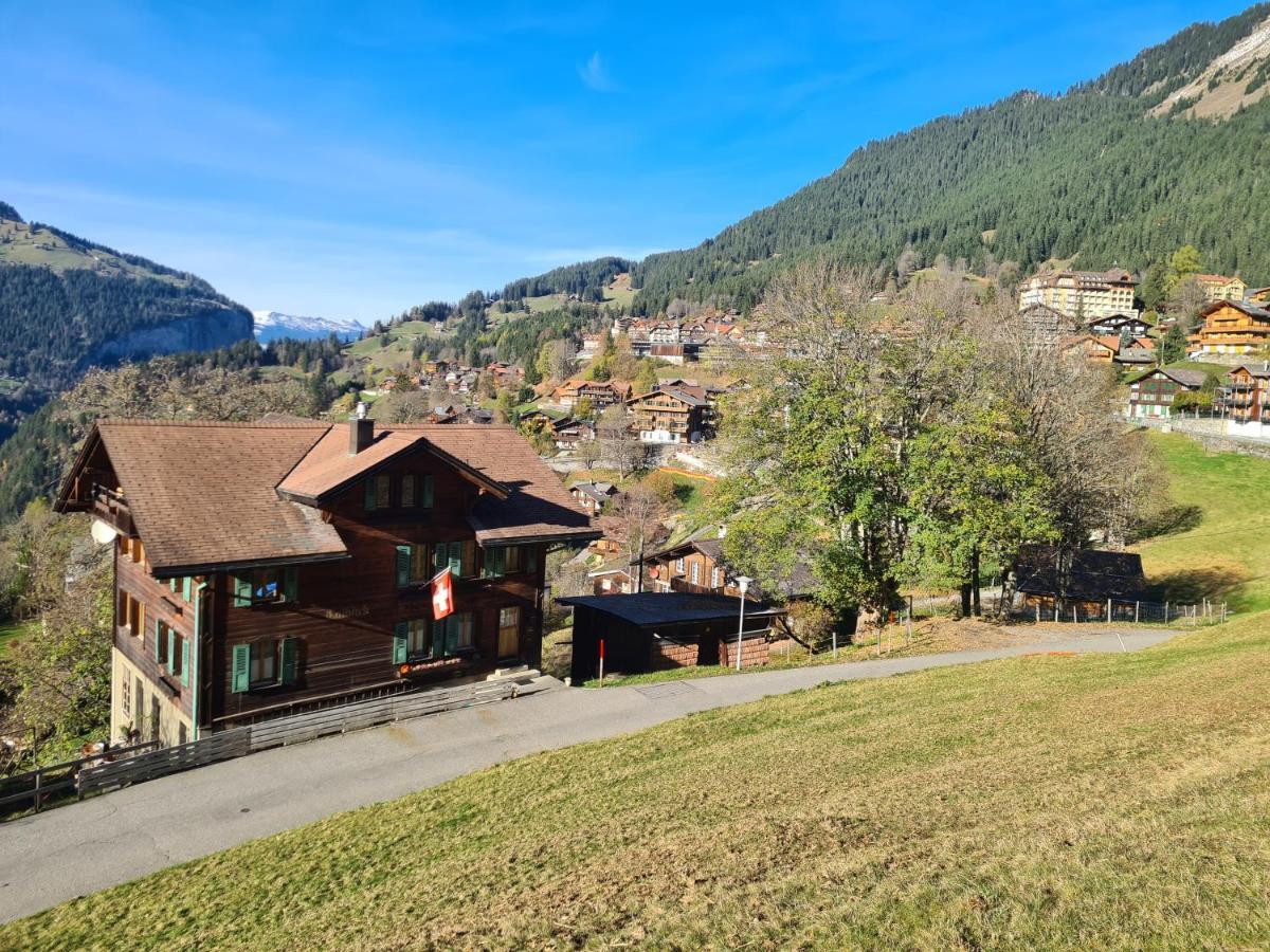 Traditional Chalet In Wengen - Top Floor Apartment Bagian luar foto